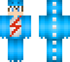 blue dino lightning bolt