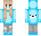 cute hoodie blue bear girl