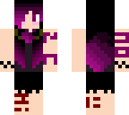 magic pinkish black wolf girl