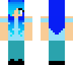 blue ombre girl