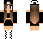 teen girl brown hair black clothes