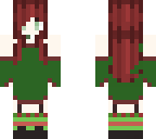 girl in red and green