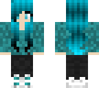 neon blue haired girl