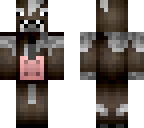 cow with a mustache and tie