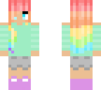 rainbow pastel girl