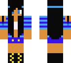 blue striped girl