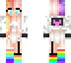 rainbow and white and black