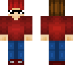 red shirt blue jeans