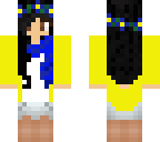 yellow black haired girl --rustic