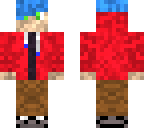 blue hair hoodie boy