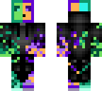 slime green and purple