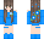 blue flower girl