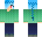 girl with a blue braid