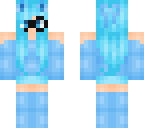 aqua blue kitty with glasses