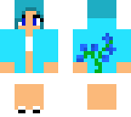 blue flower girl
