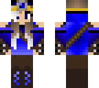 blue warrior girl with crown