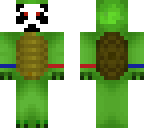 panda in a turtle suit
