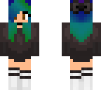 emo blue green hair