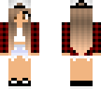 flannel shirt girl with white tanktop