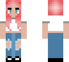 simple cute pink hair girl