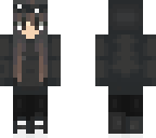 werewolf bandanna hoodie girl  black sweater
