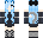edited blue neko girl
