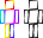 rainbow and black