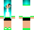 my friends new skin in a white and green hoodie