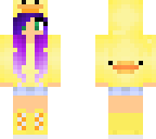 purple hair duck girl