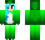 blue haired lizard girl