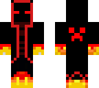 fire herobrine with hoodie on
