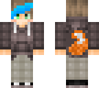 fox boy with blue hair