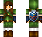 legend of zelda - female link - brown hair