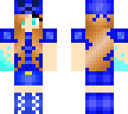 blue army girl
