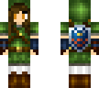 legend of zelda - female link - brown hair