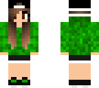 green hoodie girl