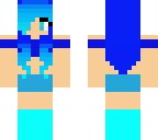 blue ombre girl