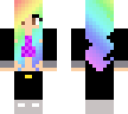 cute rainbow girl skin
