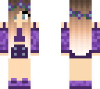 indigo purple pretty girl with flower crown
