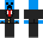 plastic blue creeper in a suit
