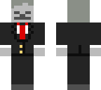 plastic skeleton in a suit