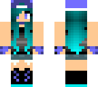 edgy cyan and purple girl