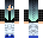 flannel blue ombre hair girl