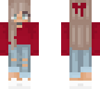 red sweatshirt