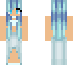 aqua in a dress