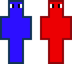 blue and red