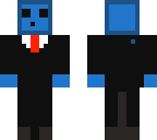 blue slime in a suit