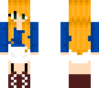 girl - orange hair - blue sweater