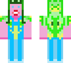 green haired girl