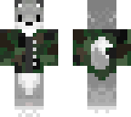 wolf with camo shirt